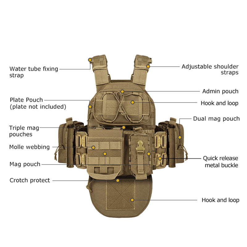 VT-8439 Yakeda Tactical Gear Plate Carrier Vest