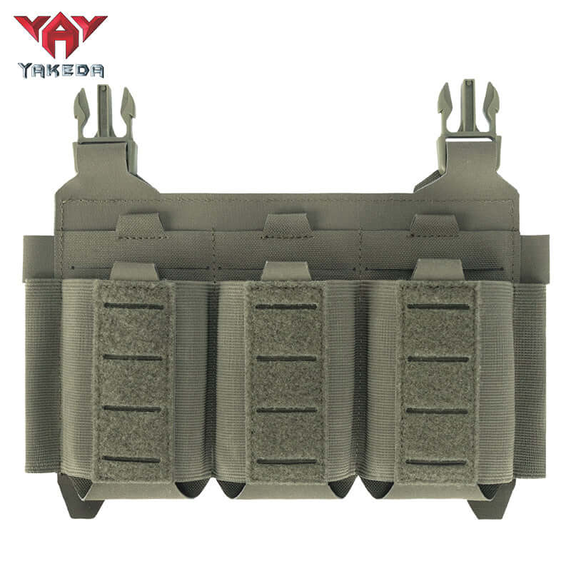 YKD-0144-762 Short Tactical Pack With Three Front Magazine Pouches And Molle System With Buckles