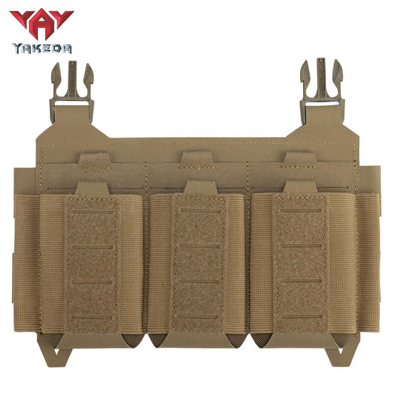 YKD-0144-762 Short Tactical Pack With Three Front Magazine Pouches And Molle System With Buckles