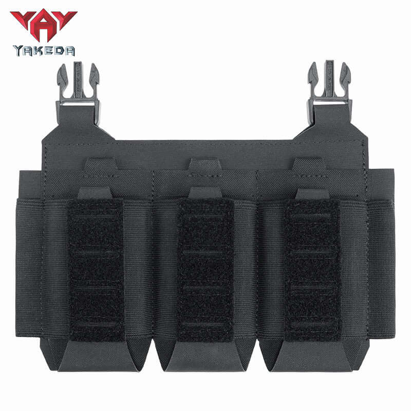 YKD-0143-556 Long Tactical Pack With Three Front Magazine Pouches And Molle System With Buckles