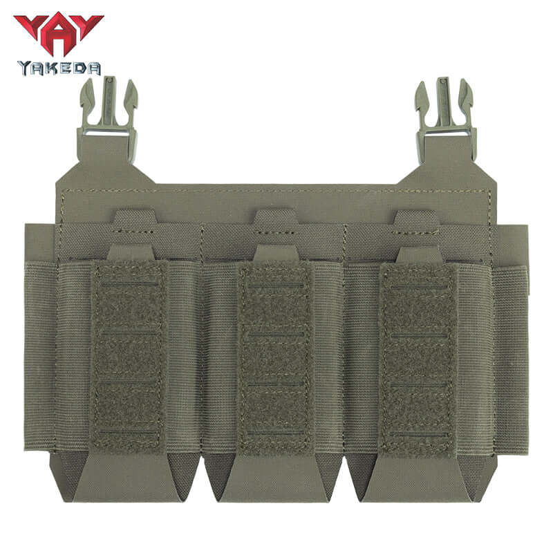 YKD-0143-556 Long Tactical Pack With Three Front Magazine Pouches And Molle System With Buckles