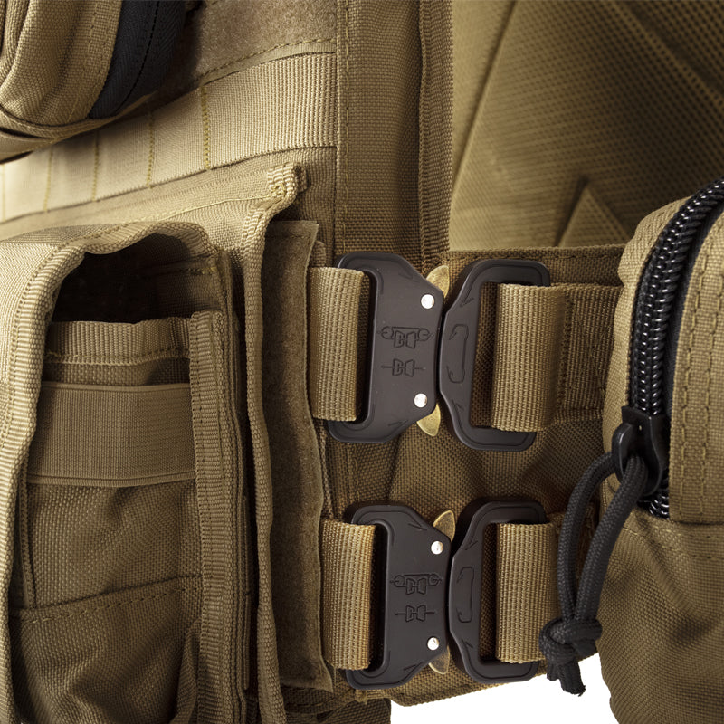 VT-8334 Tactical Vest Complete Set with MOLLE System in Tan Color No Additional Features or Attributes Specified