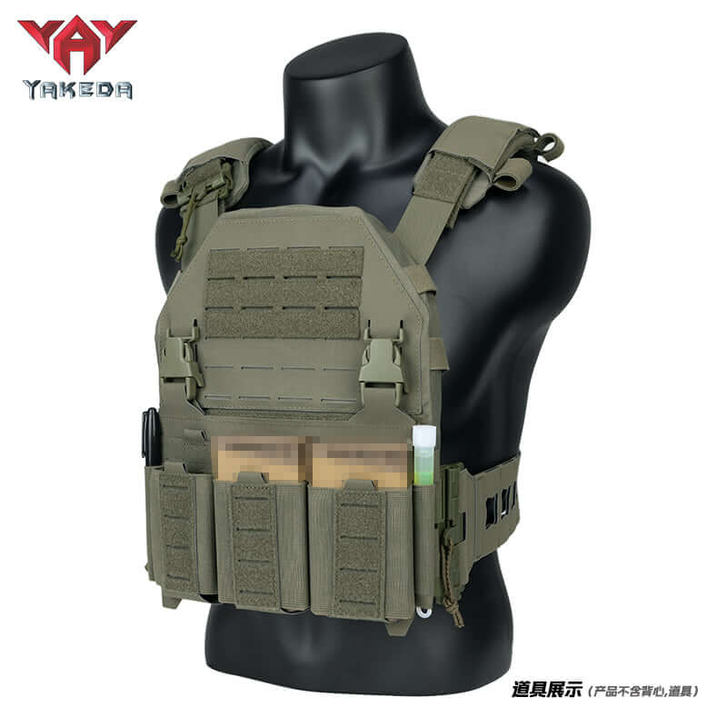 YKD-0144-762 Short Tactical Pack With Three Front Magazine Pouches And Molle System With Buckles