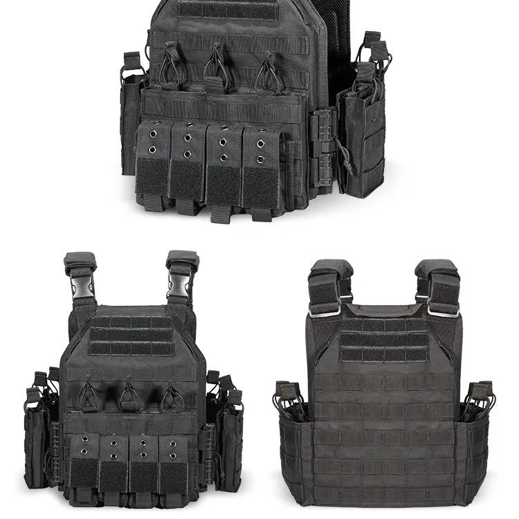 VT-6026-3 QR Outdoor Hunting Sports Vest with Camouflage Design and Multiple Pockets for Tactical Use All Seasons Square Neck