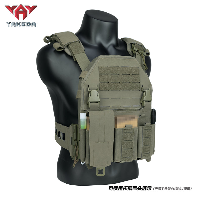 YKD-0144-762 Short Tactical Pack With Three Front Magazine Pouches And Molle System With Buckles