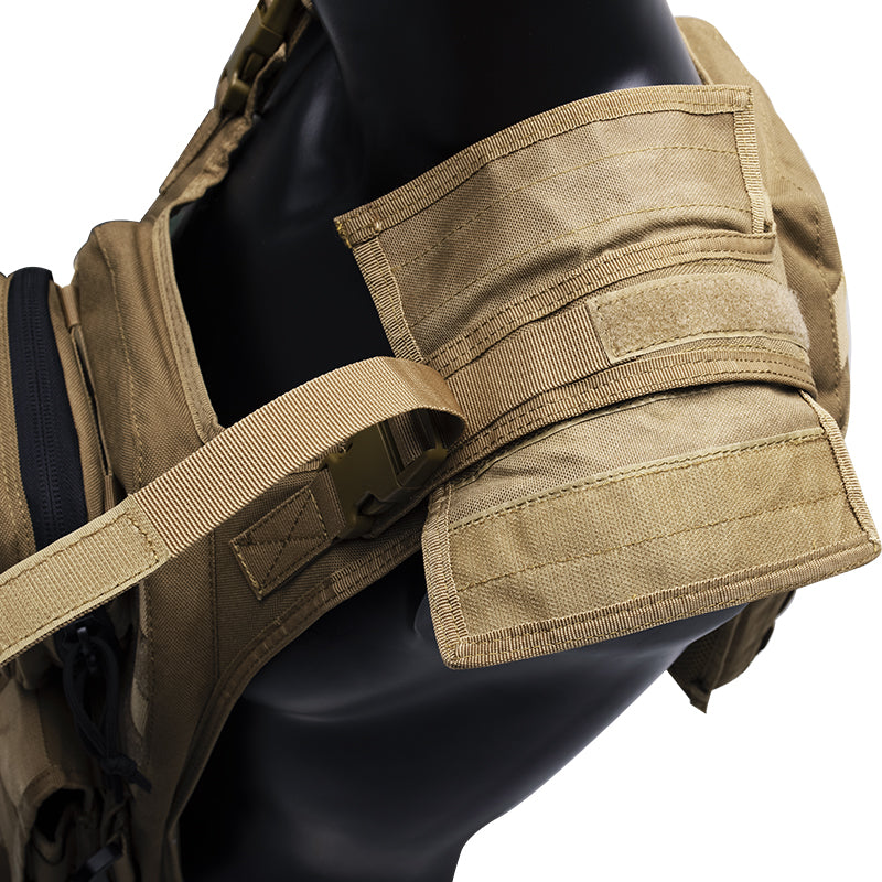 VT-8334 Tactical Vest Complete Set with MOLLE System in Tan Color No Additional Features or Attributes Specified