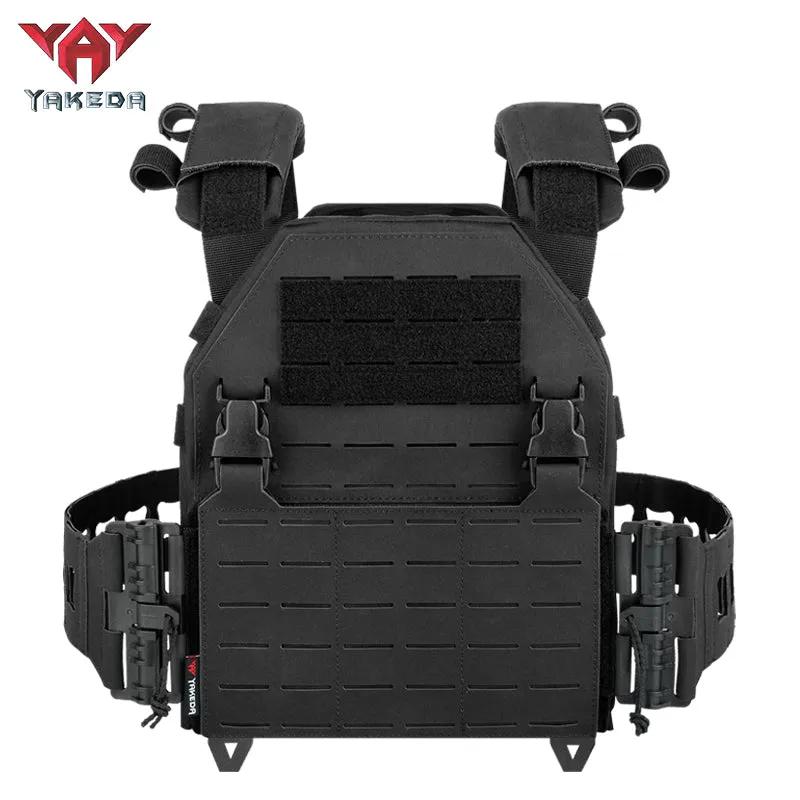 YAKEDA YKD-0103 Lightweight Tactical Plate Carrier - 500D Nylon Laser-Cut MOLLE Vest for Outdoor Training