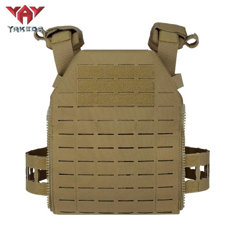 YAKEDA YKD-0103 Lightweight Tactical Plate Carrier - 500D Nylon Laser-Cut MOLLE Vest for Outdoor Training