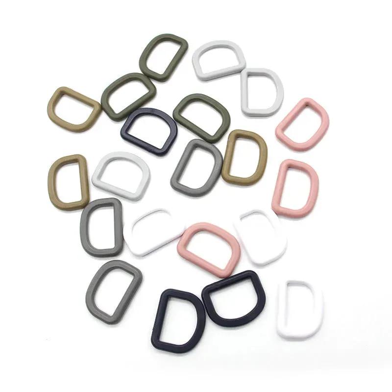 10 Pcs 1 inch Plastic Colorful Half-Round Rings D-Ring Grommets - YAKEDA