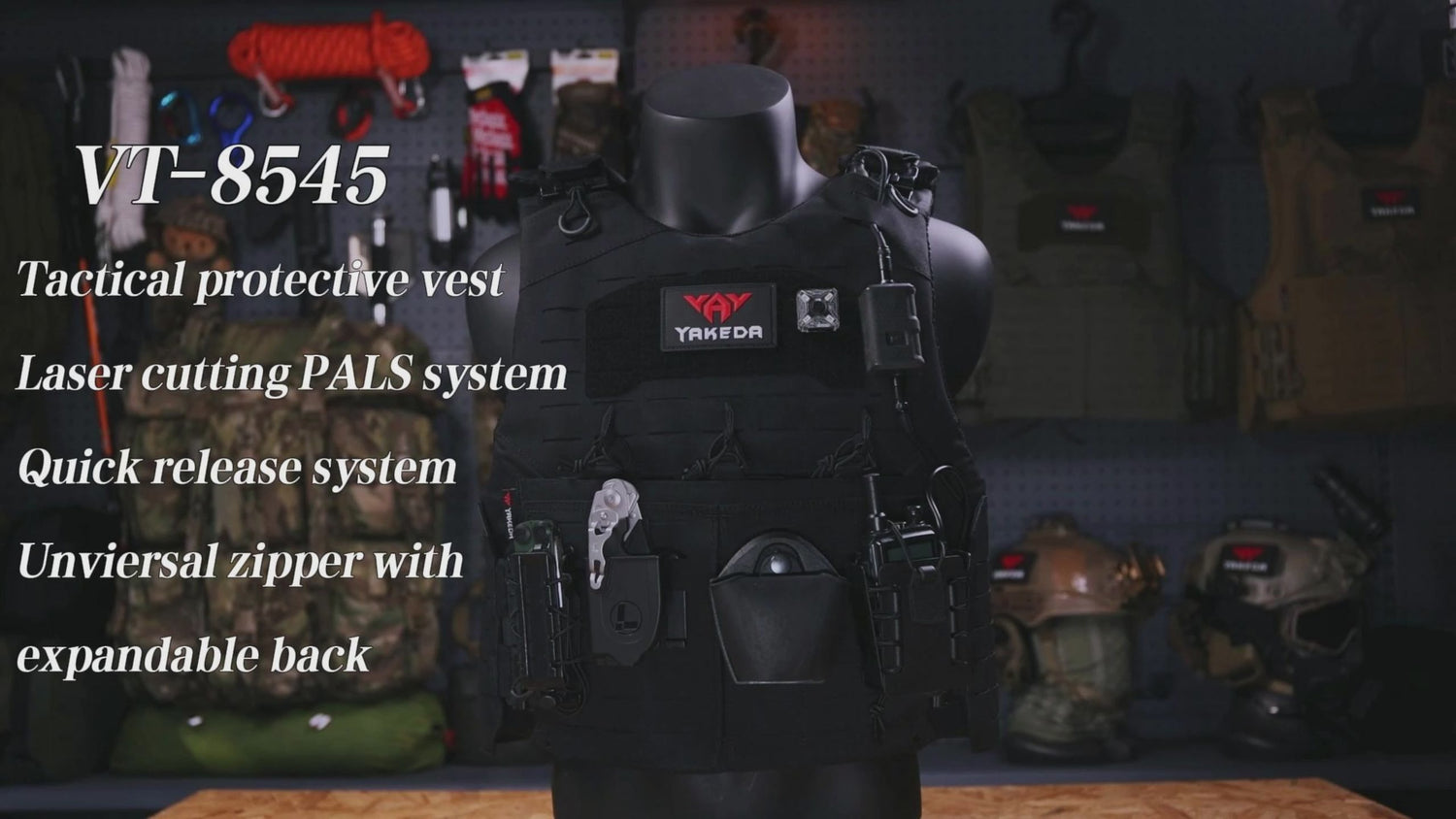 VT-8545 YAKEDA Tactical Vest Shoulder Quick Detach Shooting Training