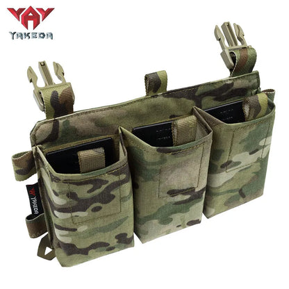 YKD-0200 YAKEDA Tactical Triplex 5.56/7.62 Universal Speed Dial Holster Vest Snap-In Modular Attack Front Panel - YAKEDA