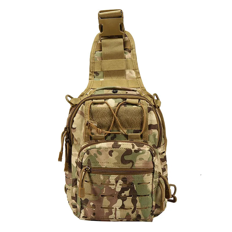 A88060-1 Yakeda Small Outdoor Waterproof Edc Laser Cut Pistol Concealed Tactical Crossbody Shoulder Pack Chest Sling Chest Bag - YAKEDA