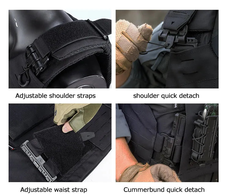 VT-8545 YAKEDA Tactical Vest Shoulder Quick Detach Shooting Training - YAKEDA