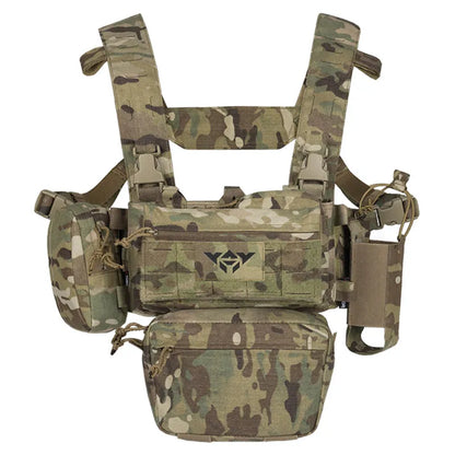 YKD0232 YAKEDA Mk3 Chest Mount Outdoor Sports Lightweight Load Vest Set - YAKEDA