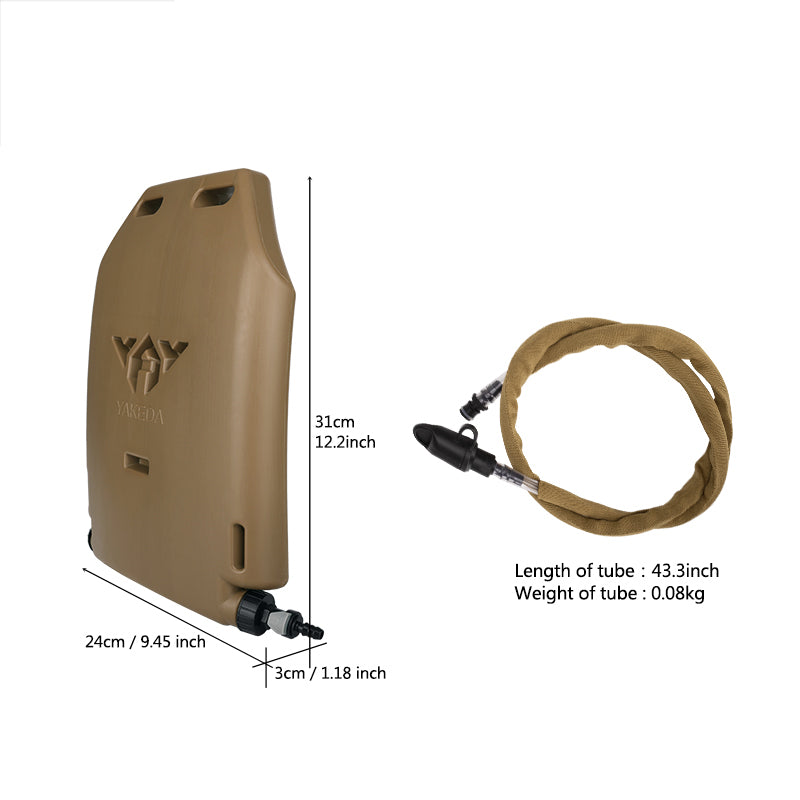YAKEDA Multi-Functional 1.75L Water Bladder Vest Insert New Tactical Water Bladder Insert