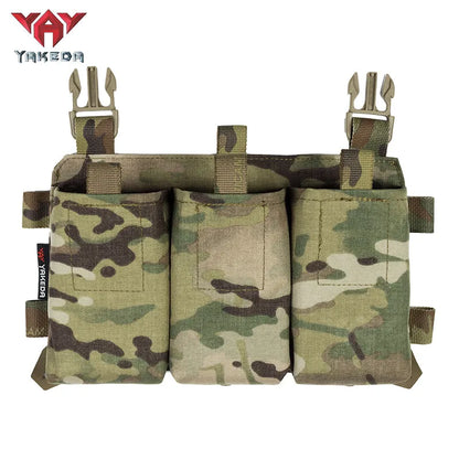 YKD-0200 YAKEDA Tactical Triplex 5.56/7.62 Universal Speed Dial Holster Vest Snap-In Modular Attack Front Panel - YAKEDA