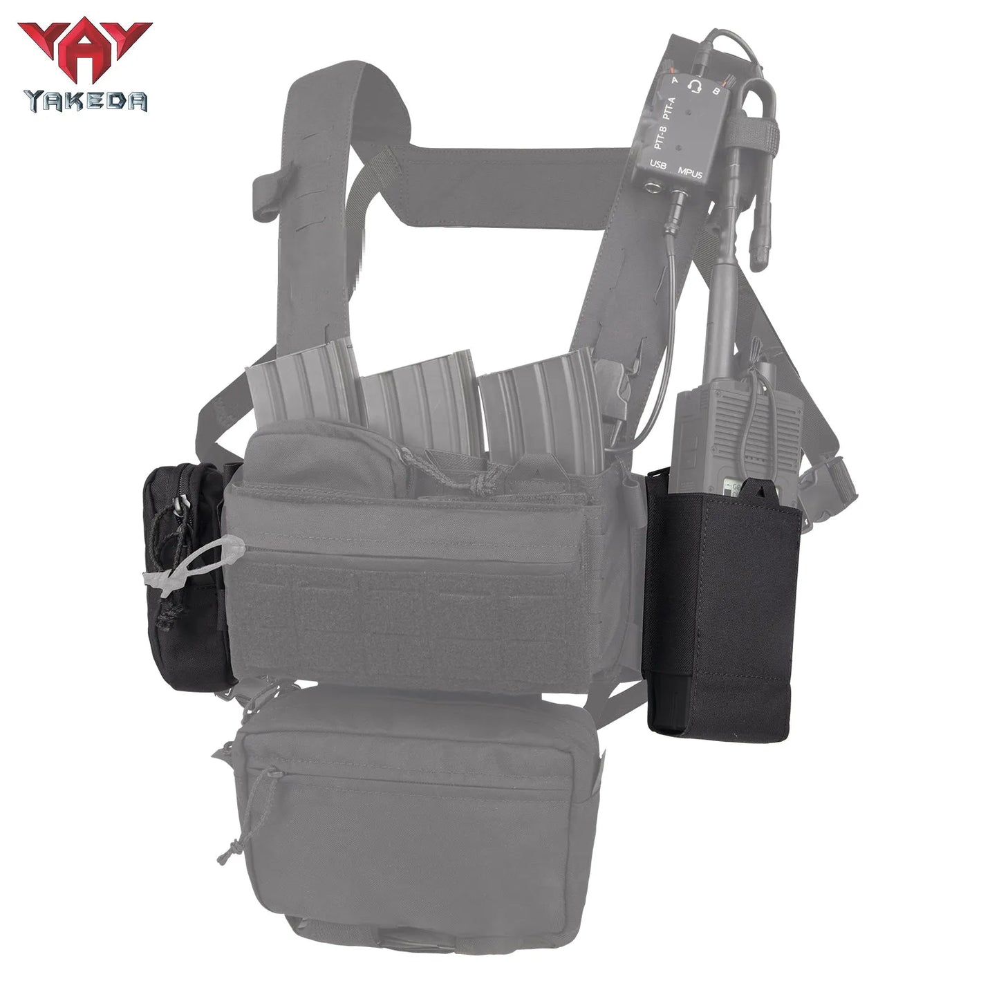 YKD0232 YAKEDA Mk3 Chest Mount Outdoor Sports Lightweight Load Vest Set - YAKEDA