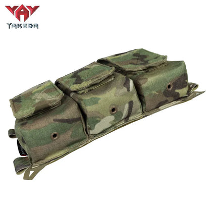 YKD-0201 YAKEDA Tactical Chest Hanger Accessory Multifunction Replacement Flap 556/762 Universal Composite Triple Front Panel - YAKEDA