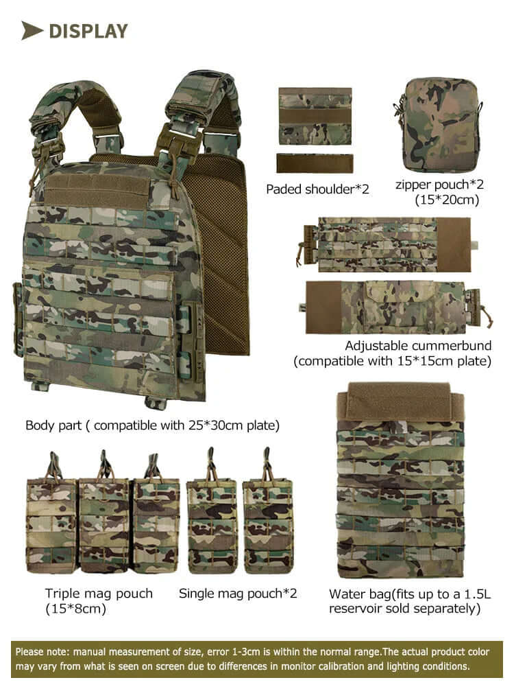Yakeda MC Tactical Gear Chaleco Tactico Weighted Plate Carrier