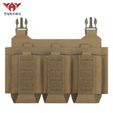 YKD-0143-556 Long Tactical Pack With Three Front Magazine Pouches And Molle System With Buckles