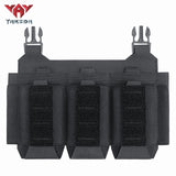 YKD-0143-556 Long Tactical Pack With Three Front Magazine Pouches And Molle System With Buckles