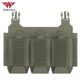 YKD-0143-556 Long Tactical Pack With Three Front Magazine Pouches And Molle System With Buckles