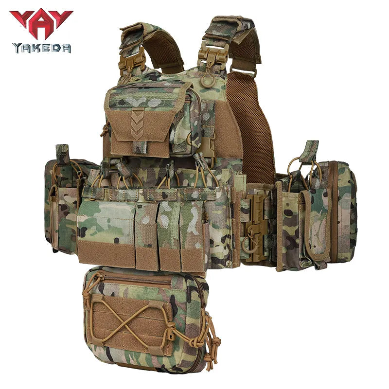 VT-8833TB YAKEDA Camouflage Tactical Vest Outdoor CS Military Tactical Vest Multifunctional Tactical Vests - YAKEDA