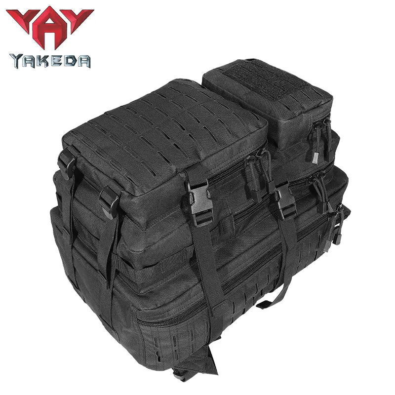 GB-0065 Mountaineering Military Tactical Backpack Men's Hiking Sports Backpack Camouflage System 3P Outdoor Bag 45L - YAKEDA