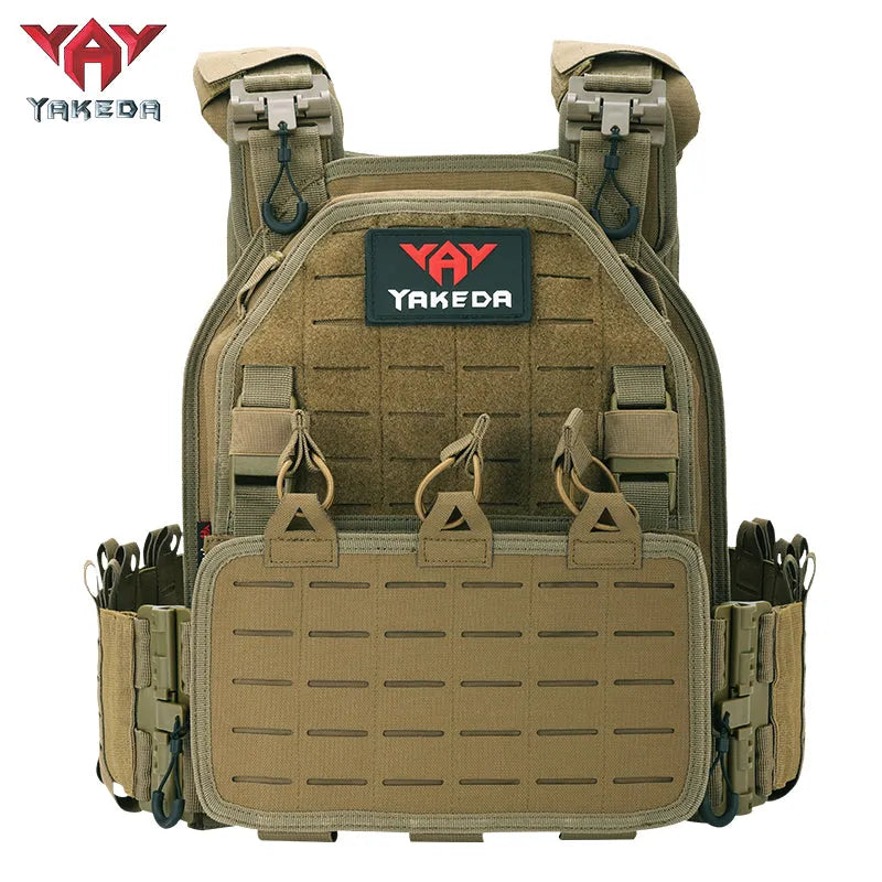 VT-6094A YAKEDA 1000D Nylon Tactical Gear Military Airsoft CS Game Hunting MOEEL Army Laser Cut Vest - YAKEDA