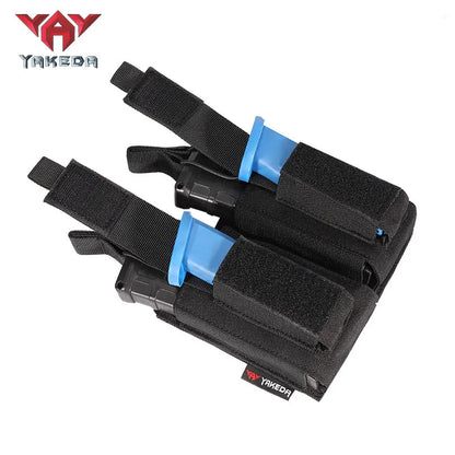 TL-807 Nylon Molle Double Pistol Mag Pouch Other Police Hunting Military AK Mag Holder Tactical - YAKEDA