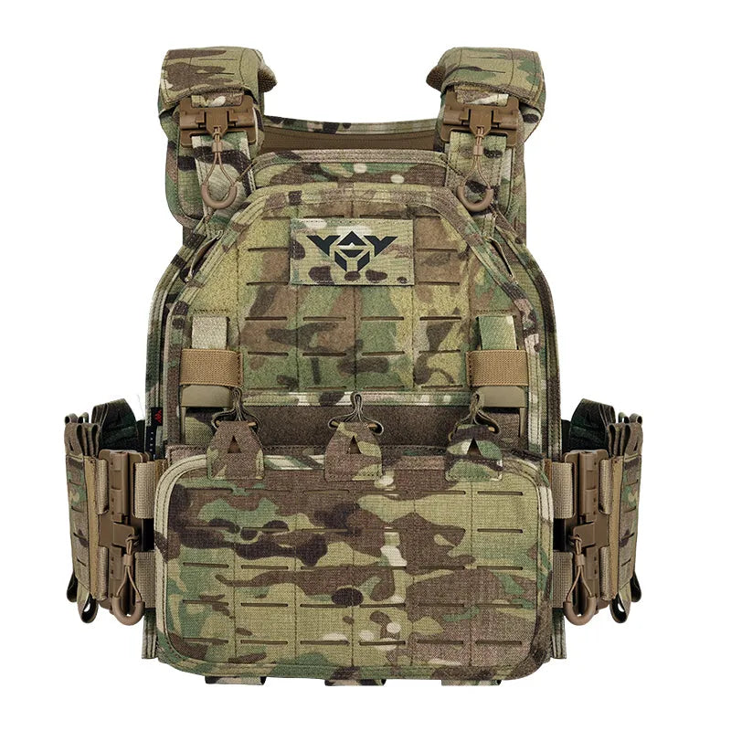 VT-6094A YAKEDA 1000D Nylon Tactical Gear Military Airsoft CS Game Hunting MOEEL Army Laser Cut Vest - YAKEDA