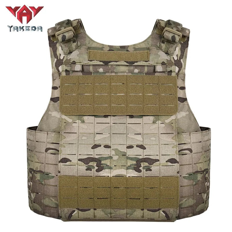 YAKEDA Camouflage Nylon Chaleco Tactico Combat MOLLE Plate Carrier