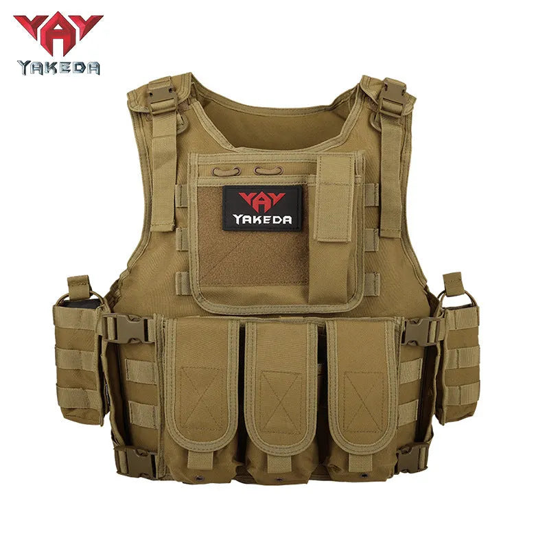 VT-322 YAKEDA Military Tactical Vest Camouflage Body Armor Sports Wear Hunting Vest Army Molle police bulletproof Vest Black - YAKEDA