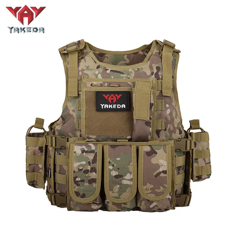 VT-322 YAKEDA Military Tactical Vest Camouflage Body Armor Sports Wear Hunting Vest Army Molle police bulletproof Vest Black - YAKEDA