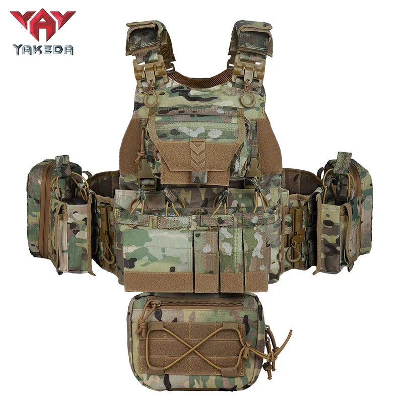 VT-8833TB YAKEDA Camouflage Tactical Vest Outdoor CS Military Tactical Vest Multifunctional Tactical Vests - YAKEDA