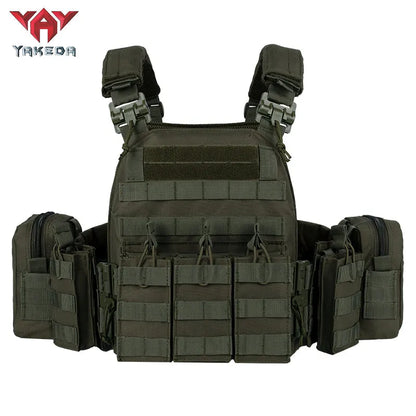 VT-6031-5 QR Yakeda MC Tactical Gear Chaleco Tactico Weighted Plate Carrier Black Tactical Vest Nylon Colete Tatico Military Training Vest - YAKEDA