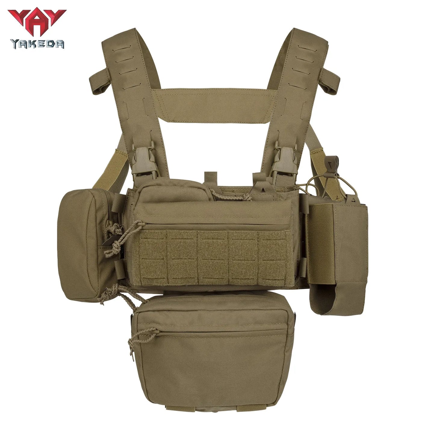 YKD0232 YAKEDA Mk3 Chest Mount Outdoor Sports Lightweight Load Vest Set - YAKEDA