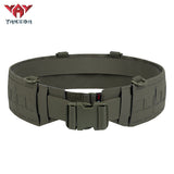 YKD-0115 Yakeda Tactical Black Belt made from 500D nylon, excellent for outdoor activities and tactical use.