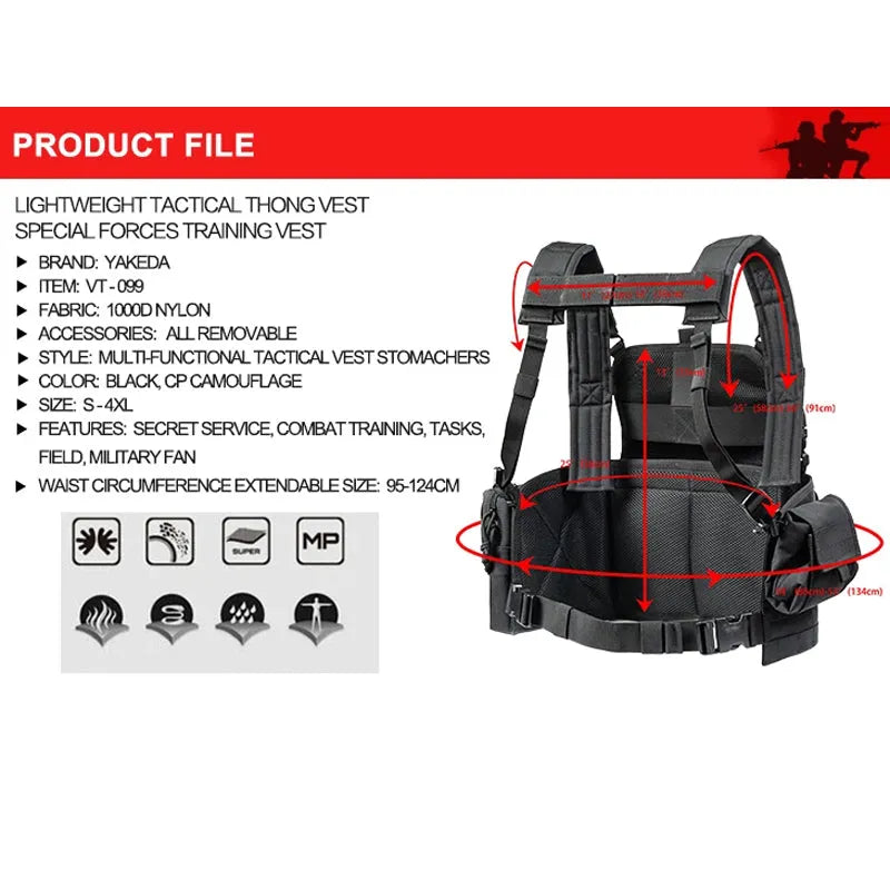 VT-099 YAKEDA Tactical vest Rapid Chest Rig SWAT Vest