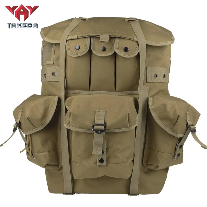 BK-5066 YAKEDA Olive Monotone Operator Green Backpack Combat Field Tactical Alice Rucksack - YAKEDA