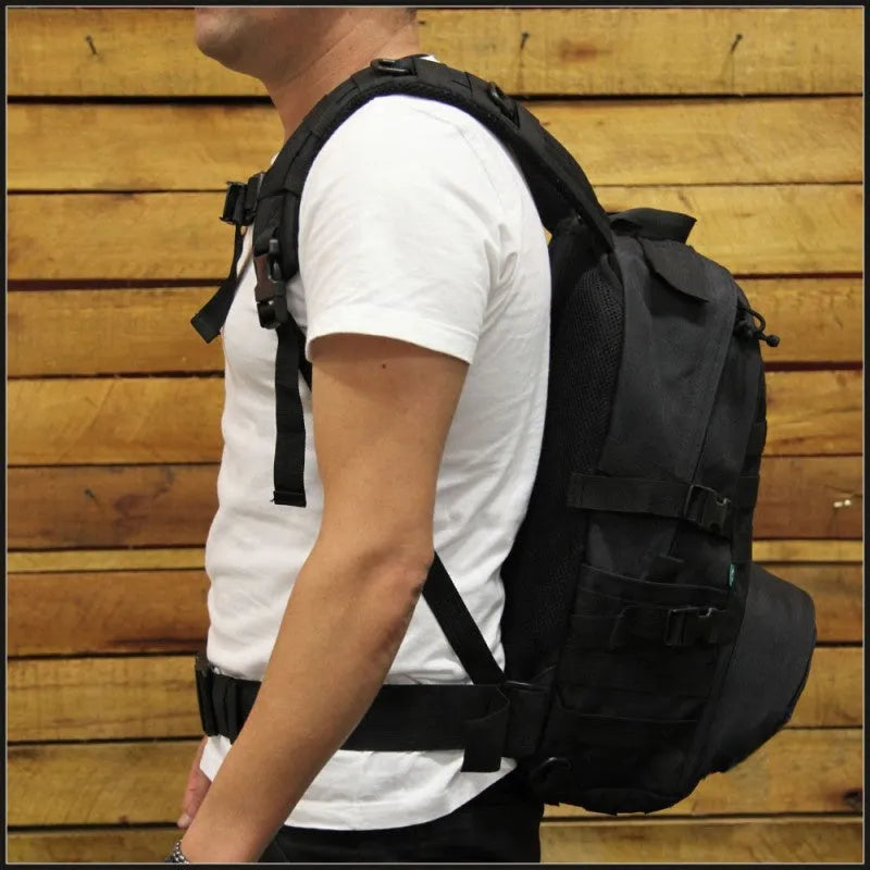 BK-1018 30L Outdoor Waterproof Black EDC Pack Military Tactical Backpack Mochila Tatical - YAKEDA