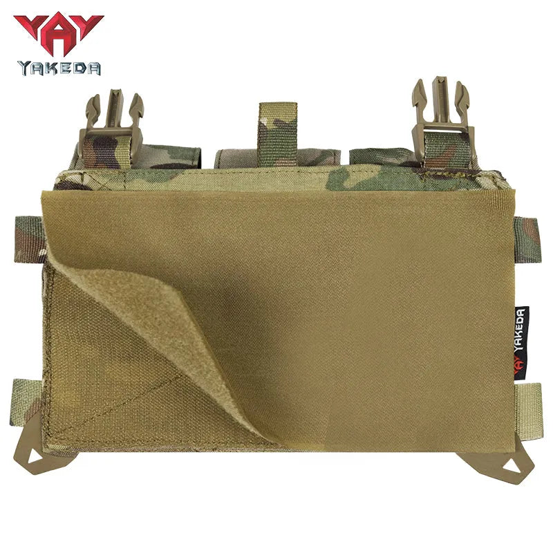 YKD-0201 YAKEDA Tactical Chest Hanger Accessory Multifunction Replacement Flap 556/762 Universal Composite Triple Front Panel - YAKEDA