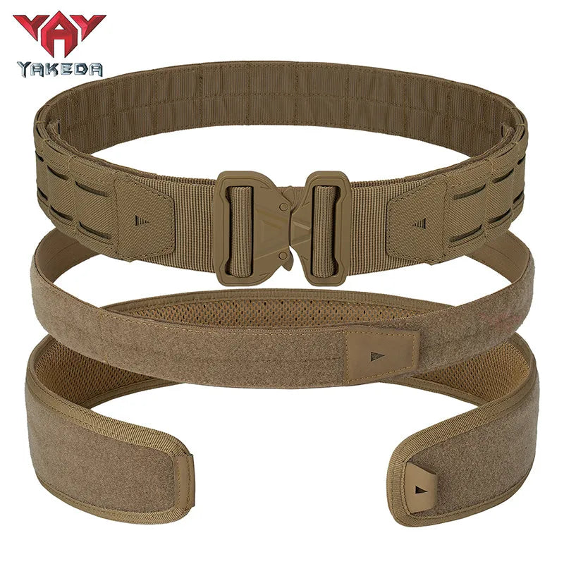 YAKEDA Multifunctional 3-in-1 Waistband Set PALS Laser System Outdoor Tactical Belt Waistband - YAKEDA