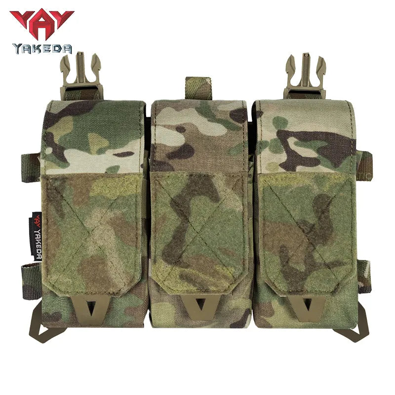 YKD-0201 YAKEDA Tactical Chest Hanger Accessory Multifunction Replacement Flap 556/762 Universal Composite Triple Front Panel - YAKEDA