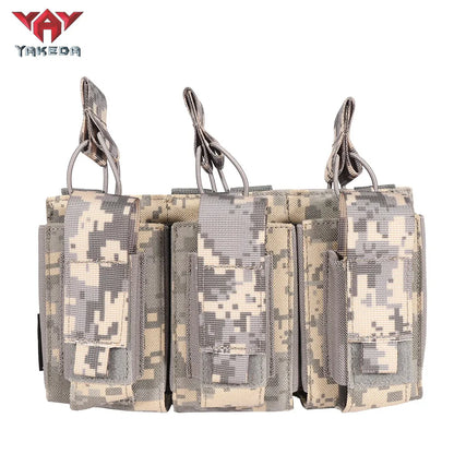 Yakeda nylon Molle triple pistol ammunition bag other police hunting military AK cartridge tactics - YAKEDA