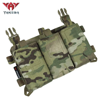 YKD-0200 YAKEDA Tactical Triplex 5.56/7.62 Universal Speed Dial Holster Vest Snap-In Modular Attack Front Panel - YAKEDA