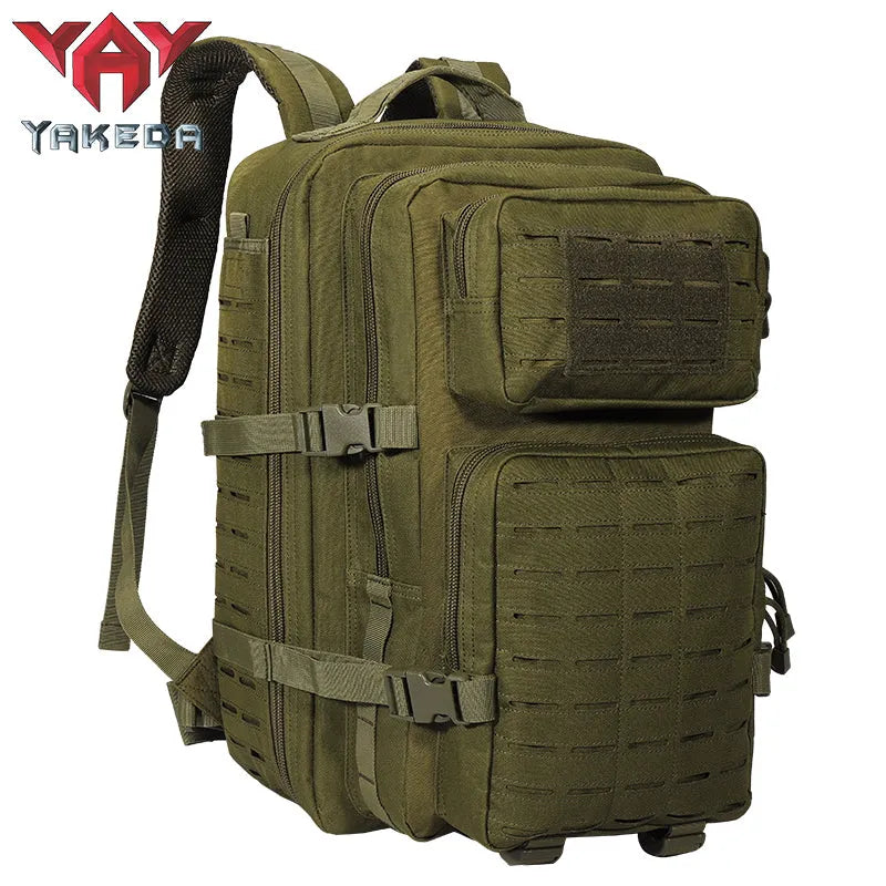 GB-0065 Mountaineering Military Tactical Backpack Men's Hiking Sports Backpack Camouflage System 3P Outdoor Bag 45L - YAKEDA