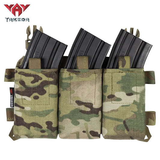 YKD-0200 YAKEDA Tactical Triplex 5.56/7.62 Universal Speed Dial Holster Vest Snap-In Modular Attack Front Panel - YAKEDA