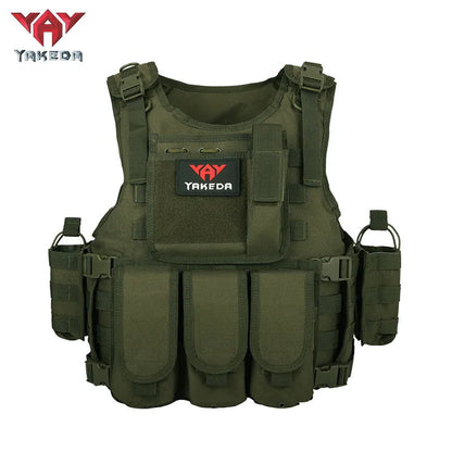 VT-322 YAKEDA Military Tactical Vest Camouflage Body Armor Sports Wear Hunting Vest Army Molle police bulletproof Vest Black - YAKEDA