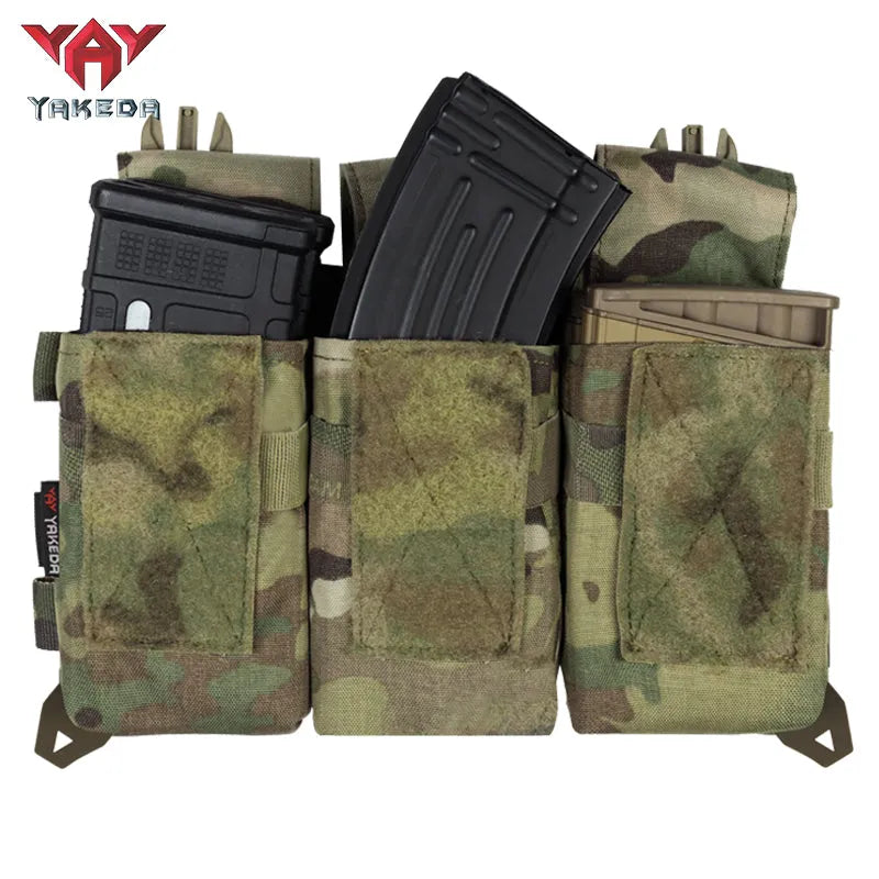 YKD-0201 YAKEDA Tactical Chest Hanger Accessory Multifunction Replacement Flap 556/762 Universal Composite Triple Front Panel - YAKEDA